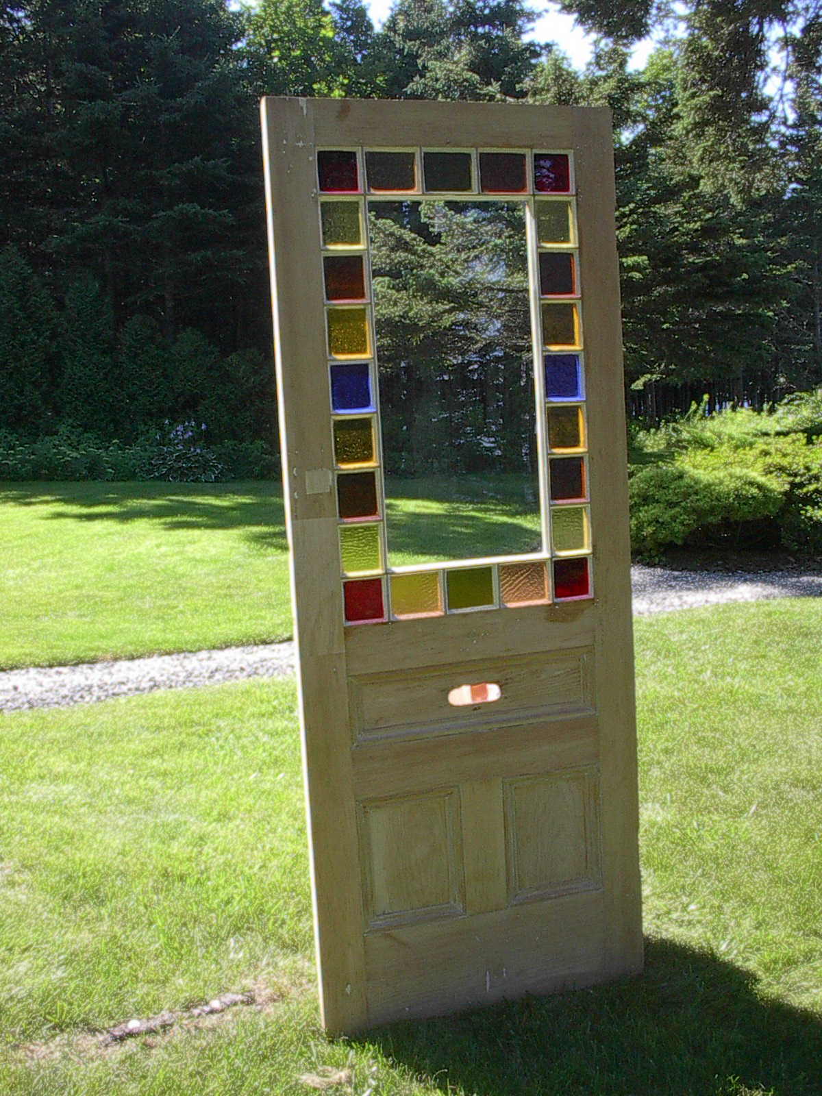 Architectural Antiquities 26. Stained glass cottage door, 31 7/8" x